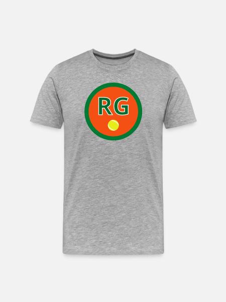 tennis, playing tennis, tennis player - Men's Premium Organic T-Shirt - heather grey