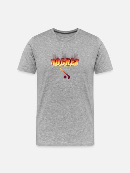 Hockey Design - Men's Premium Organic T-Shirt - heather grey