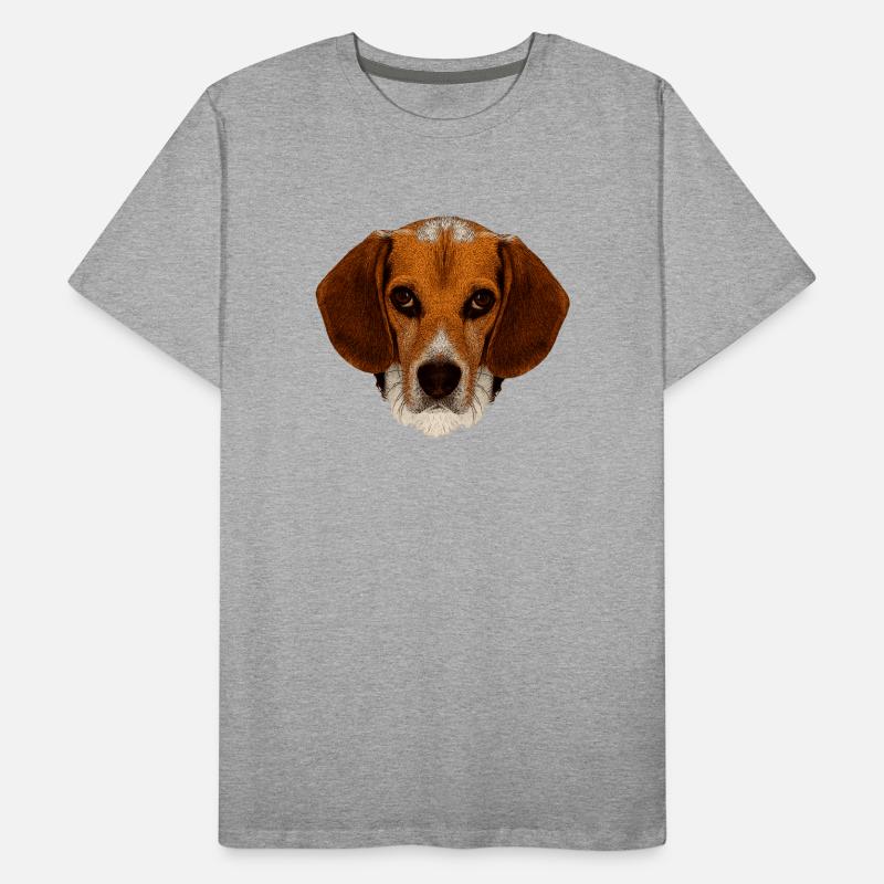 jagdhunde, Beagle leinwand optik Männer Premium Bio T-Shirt