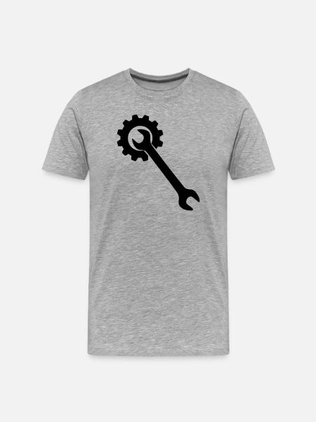 Wrench tool - Men's Premium Organic T-Shirt - heather grey