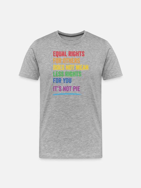 LGBT - Equal Rights For Others - Men's Premium Organic T-Shirt - heather grey