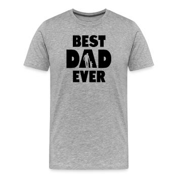 Best Dad Ever - Men's Premium Organic T-Shirt - heather grey - Front - Damien (186cm)