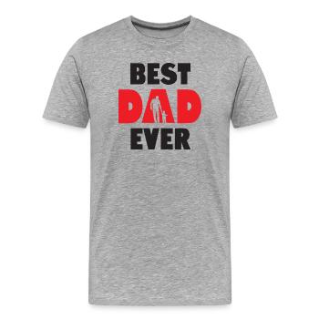 Best Dad Ever - Men's Premium Organic T-Shirt - heather grey - Front - Damien (186cm)