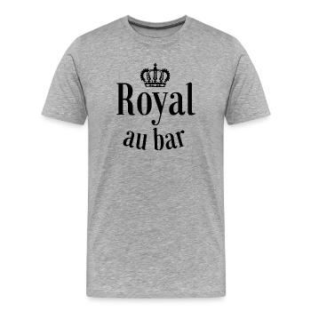 beer, beer drinker, royal at the bar - Men's Premium Organic T-Shirt - heather grey - Front - Damien (186cm)