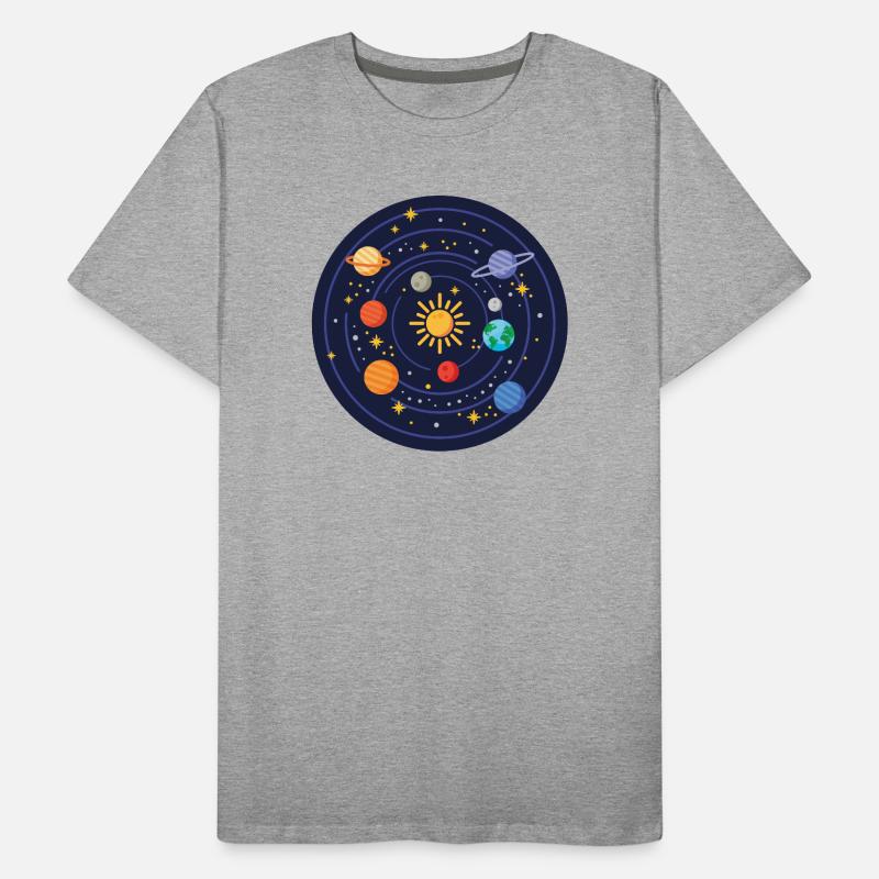 Système solaire T-shirt bio Premium Homme