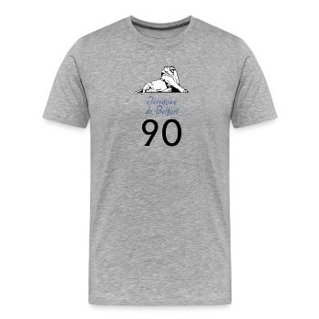 Gebiet von Belfort - Männer Premium Bio T-Shirt - Grau meliert - Vorne - Damien (186cm)