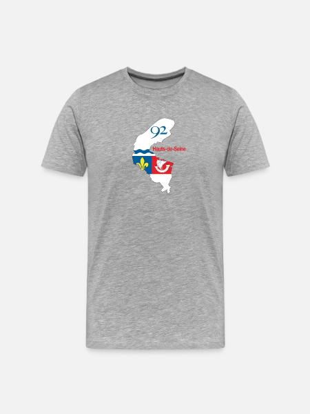 Hauts de seine - Men's Premium Organic T-Shirt - heather grey