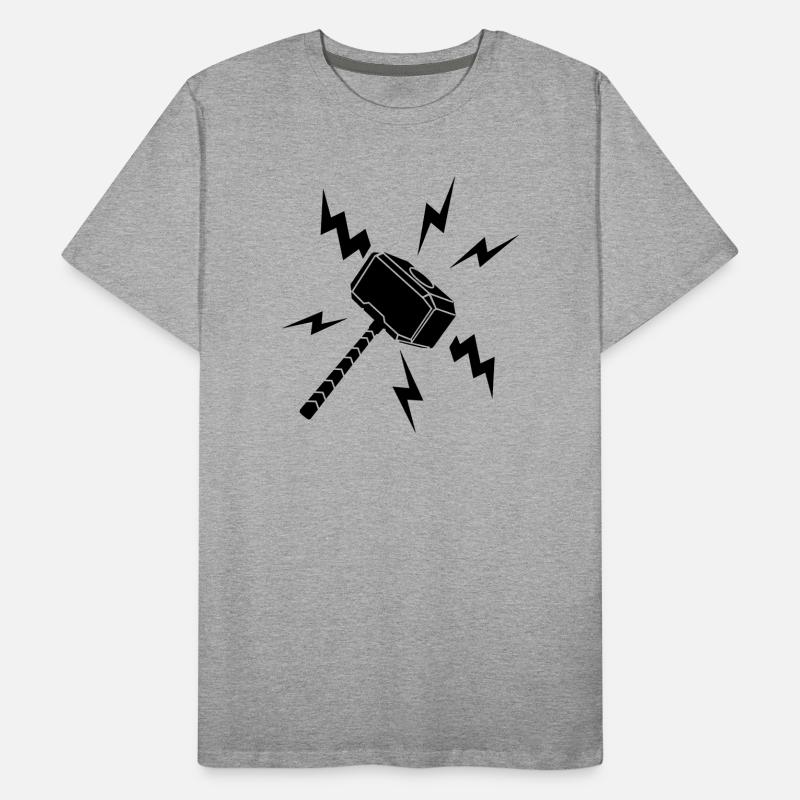 Thor hammer with lightning Men's Premium Organic T-Shirt