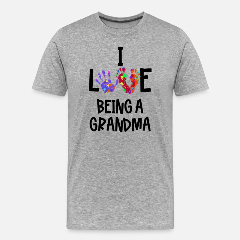 Oma Statement Großmutter Pensionistin Alte Frau - Männer Premium Bio T-Shirt - Grau meliert