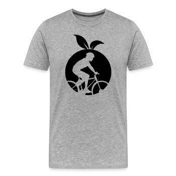 Healthy fruit cyclist orange - Men's Premium Organic T-Shirt - heather grey - Front - Damien (186cm)