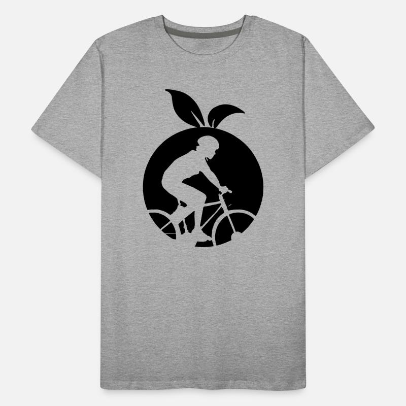 Fruit sain cycliste orange T-shirt bio Premium Homme