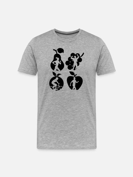 Healthy fruit dietiste shade - Men's Premium Organic T-Shirt - heather grey