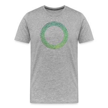 Celtic Knot - Men's Premium Organic T-Shirt - heather grey - Front - Damien (186cm)