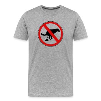 Panneau d’interdiction - T-shirt bio Premium Homme - gris chiné - Devant - Damien (186cm)