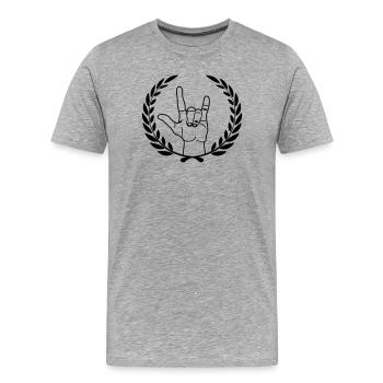 Respekt vor Handgesten - Männer Premium Bio T-Shirt - Grau meliert - Vorne - Damien (186cm)