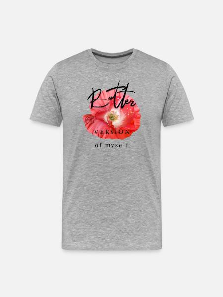 Inspiring saying for motivation - Men's Premium Organic T-Shirt - heather grey