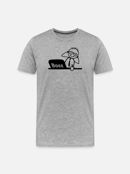 Office laptop the - Men's Premium Organic T-Shirt - heather grey