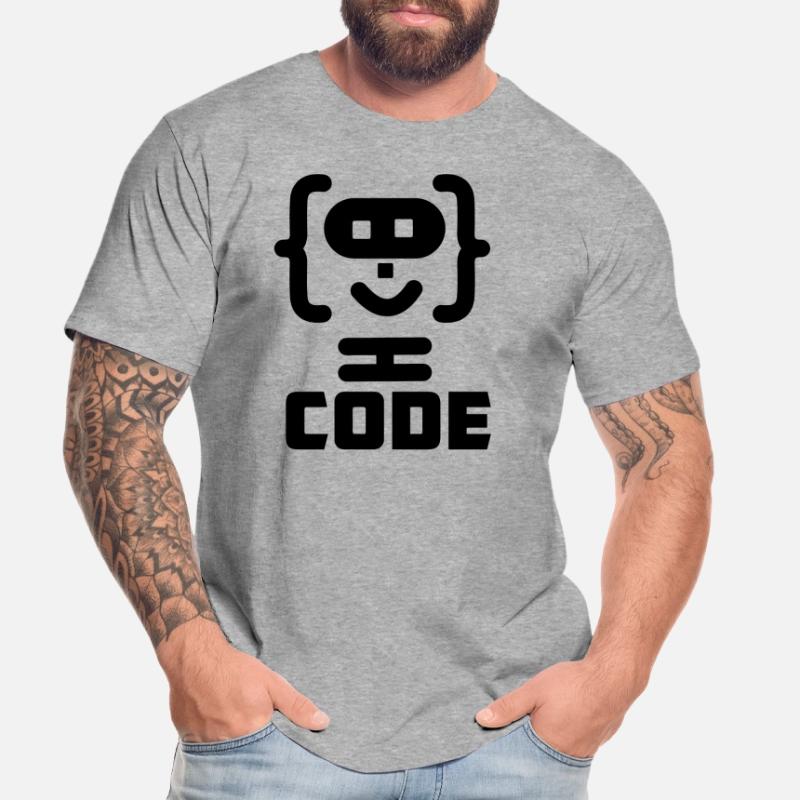 Hacker-Programmierer-Code-Logo mit Text CODE Männer Premium Bio T-Shirt