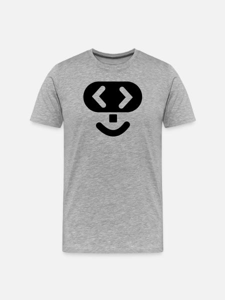 Hacker logo 2 - Men's Premium Organic T-Shirt - heather grey