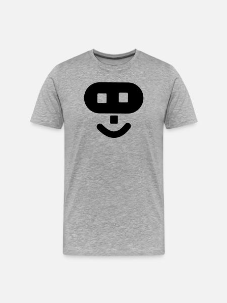 Hacker logo - Men's Premium Organic T-Shirt - heather grey