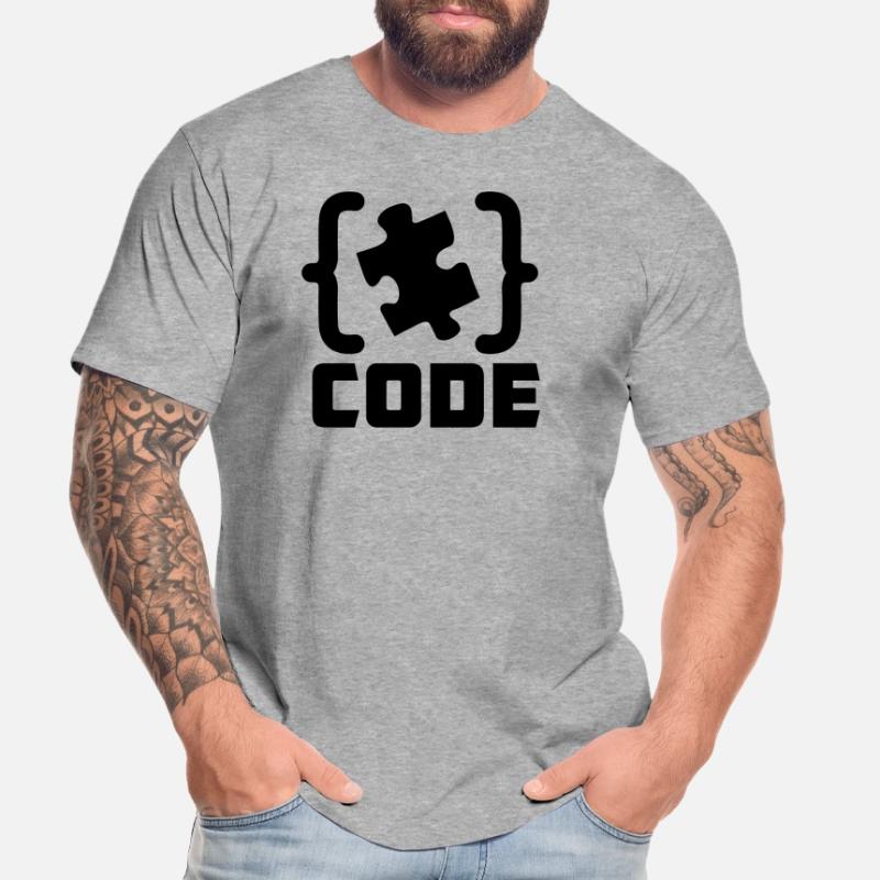 programmeur Code résolution de pièces de puzzle T-shirt bio Premium Homme
