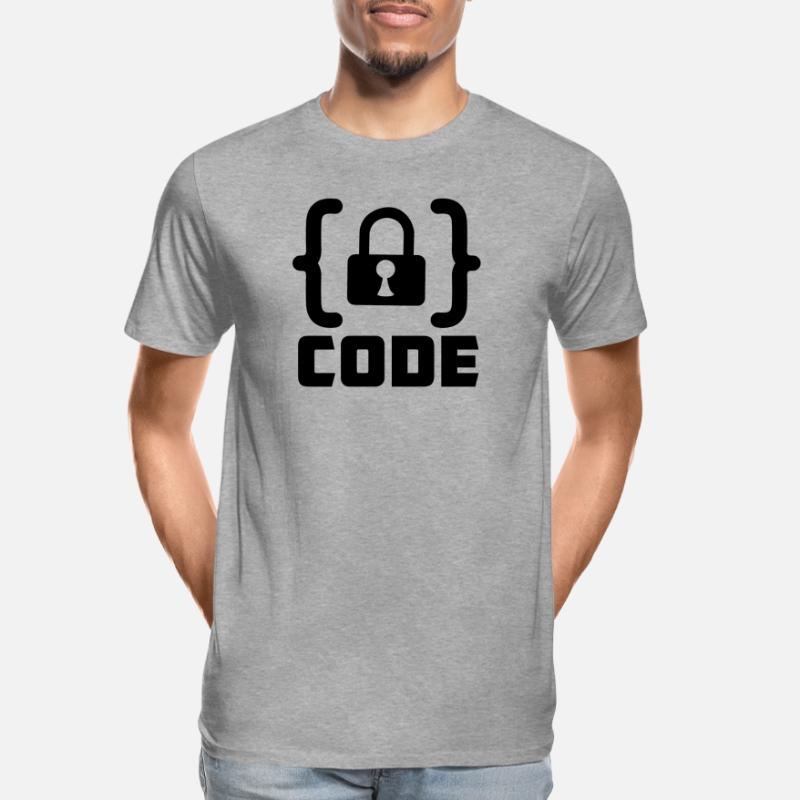 Code mit Sperrprogrammierer Männer Premium Bio T-Shirt