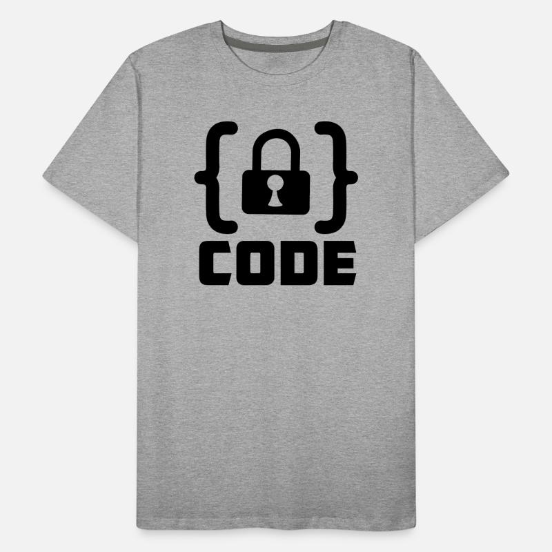 Code with lock programmer Men's Premium Organic T-Shirt