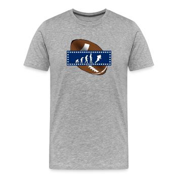 EVOLUTION AMERICAN FOOTBALL USA Cadeau - T-shirt bio Premium Homme - gris chiné - Devant - Damien (186cm)