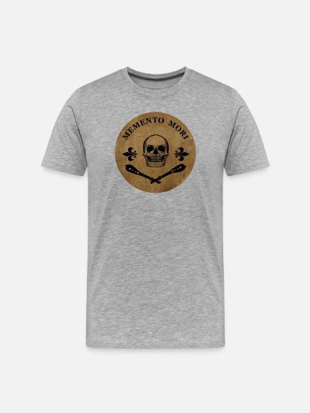 Memento Mori - T-shirt bio Premium Homme - gris chiné