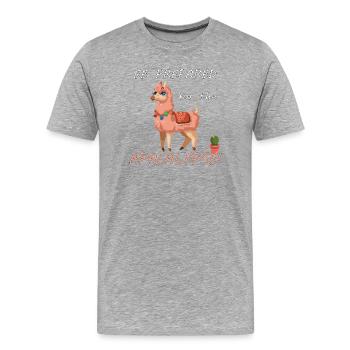 Be prepared for the alpacalypse - Men's Premium Organic T-Shirt - heather grey - Front - Damien (186cm)