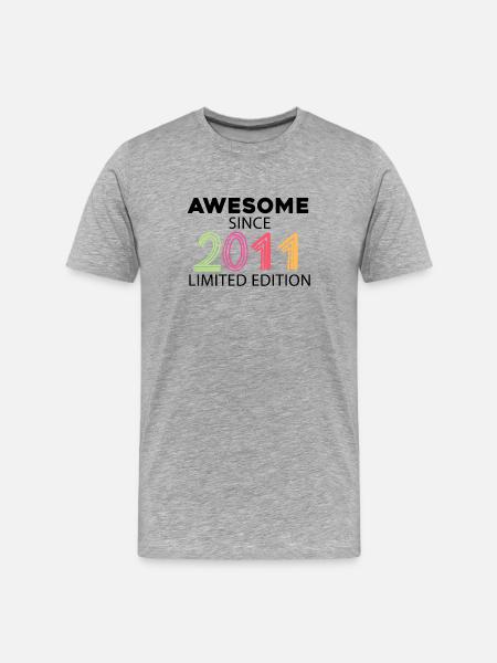 Fantastique depuis 2011 - Millésime 2011 - T-shirt bio Premium Homme - gris chiné