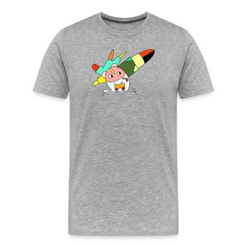 Une classe à part - T-shirt bio Premium Homme - gris chiné - Devant - Damien (186cm)