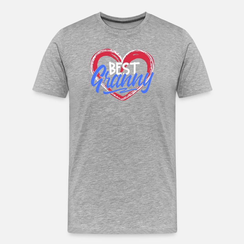 Beste Oma Großmutter Großmama Gratuliere Statement - Männer Premium Bio T-Shirt - Grau meliert