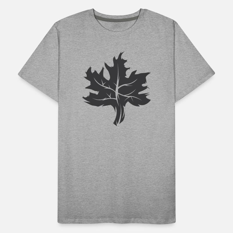 Maple Leaf Illustration Nature Forest Icône graphique T-shirt bio Premium Homme
