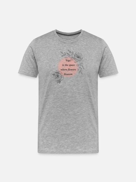 Yoga Room Blossoms Awaken - Men's Premium Organic T-Shirt - heather grey
