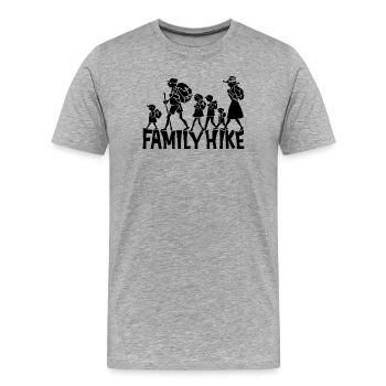 Family Hike Design für Familienteams und mehr... - Männer Premium Bio T-Shirt - Grau meliert - Vorne - Damien (186cm)