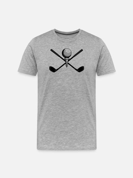 Wave crossed sticks - Men's Premium Organic T-Shirt - heather grey