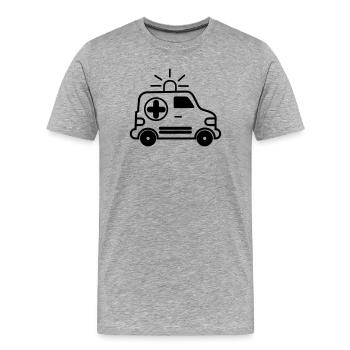 Ambulance Hospital car - Men's Premium Organic T-Shirt - heather grey - Front - Damien (186cm)