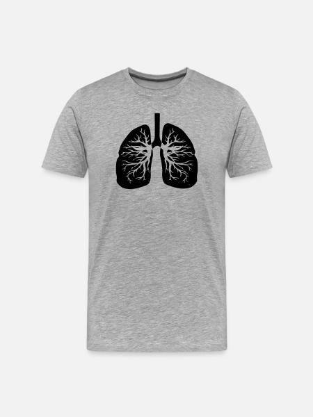 Respiratory therapist lungs - Men's Premium Organic T-Shirt - heather grey