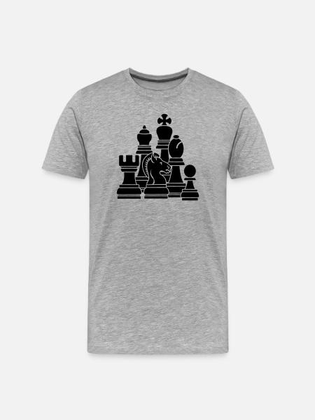 chess pieces - Men's Premium Organic T-Shirt - heather grey