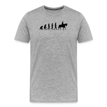 Icelandic Horses Horse love Horse fan Gallop - Men's Premium Organic T-Shirt - heather grey - Front - Damien (186cm)