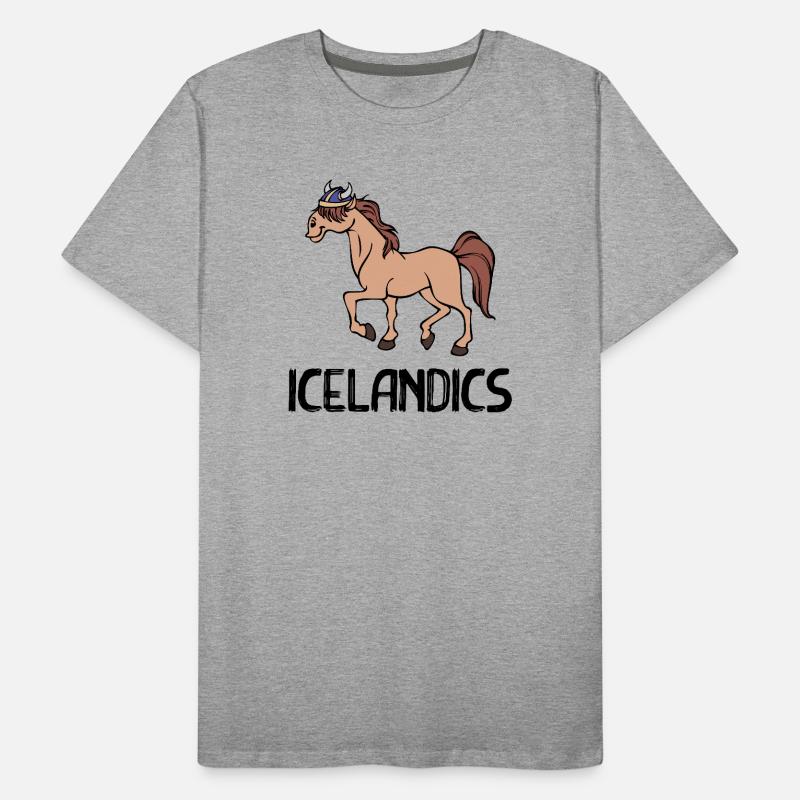 Fohlen Pferde Islandpferde Spruch Isländer Männer Premium Bio T-Shirt