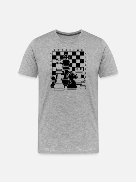Chess - Men's Premium Organic T-Shirt - heather grey