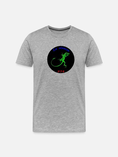 Réunion - Men's Premium Organic T-Shirt - heather grey