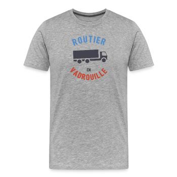 Rover Scout - Männer Premium Bio T-Shirt - Grau meliert - Vorne - Damien (186cm)