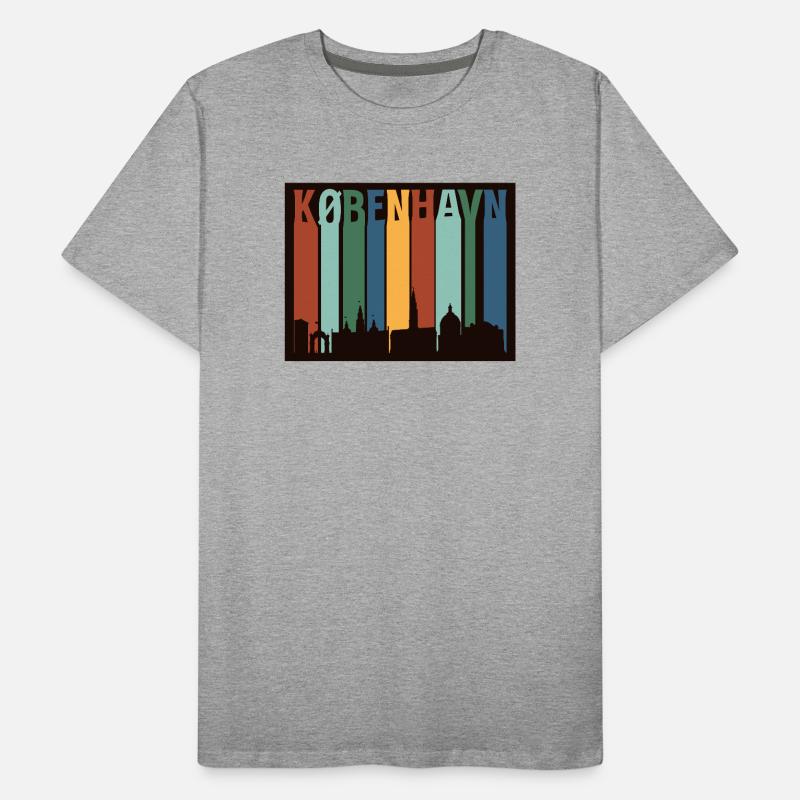 Silhouette du bloc de couleur de Copenhague T-shirt bio Premium Homme