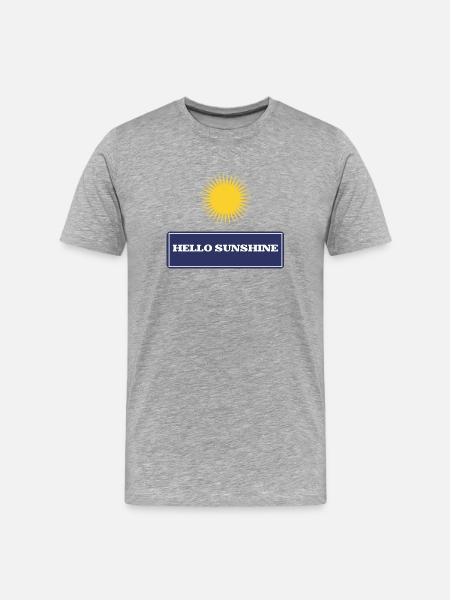 Hello sunshine - Men's Premium Organic T-Shirt - heather grey
