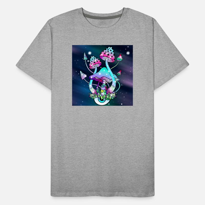 Magic Mushrooms Space art Men's Premium Organic T-Shirt