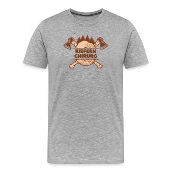 Kiefern Chirurg - Männer Premium Bio T-Shirt - Grau meliert - Vorne - Damien (186cm)