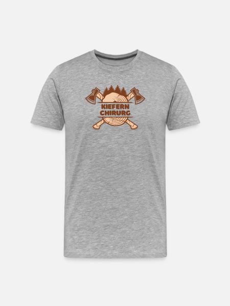 Kiefern Chirurg - Männer Premium Bio T-Shirt - Grau meliert
